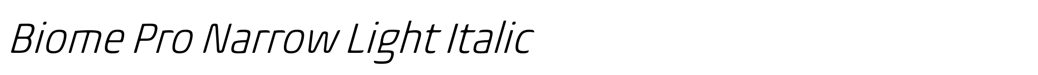 Biome Pro Narrow Light Italic image